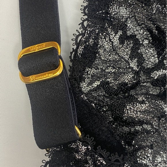 Agent Provocateur Taisia Black Silver 36DD Bra NWT $825 - Picture 12 of 13